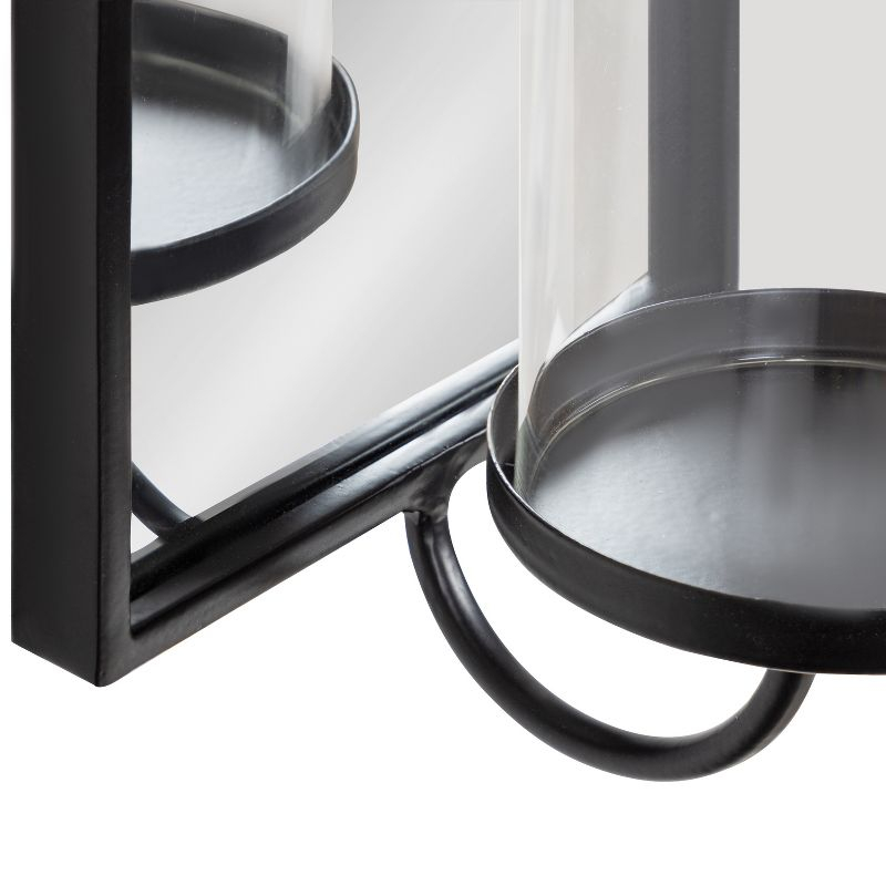 Kate and Laurel Ezerin Arch Metal Wall Sconce, 6x5x16, Black