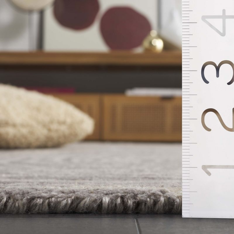 Abstract ABT153 Handmade Tufted Area Rug - Grey/Ivory - 8' X 10' - Safavieh