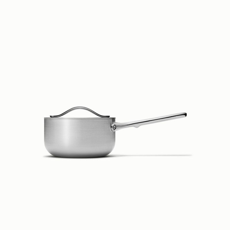 Caraway Home 4pc Stainless Steel Mini Fry Pan and Mini Sauce Pan Set: Non-Toxic Cookware, Induction Compatible