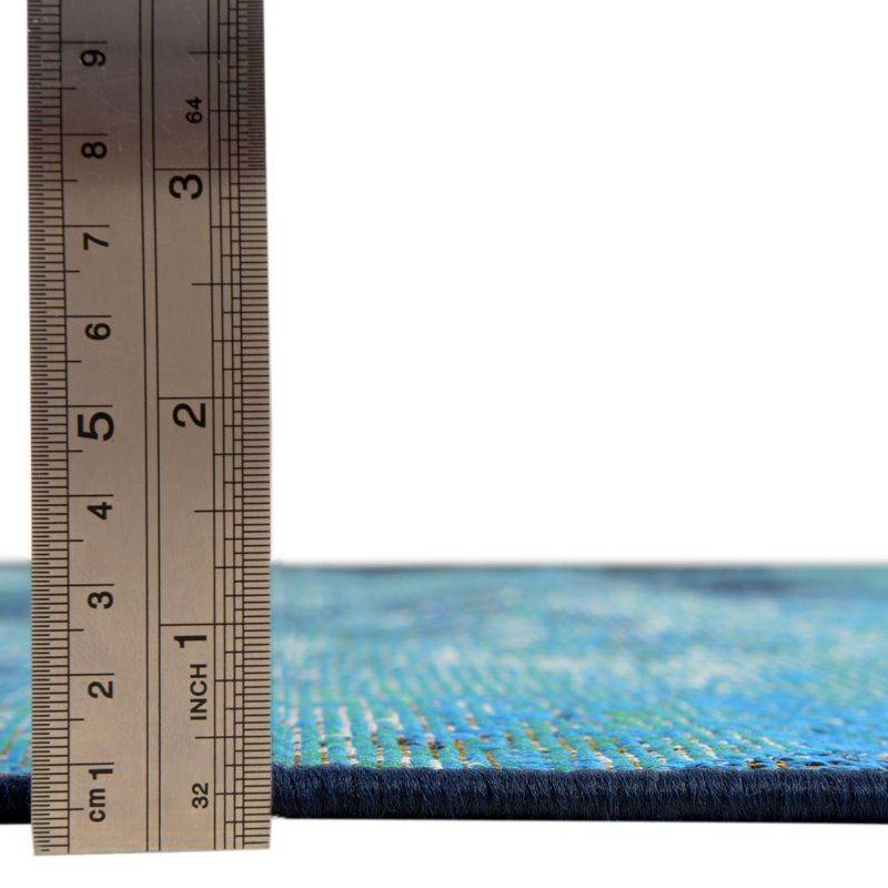 Unique Loom 6' 0 x 6' 0 Square Multi Outdoor Coastal Ariel Area Rug