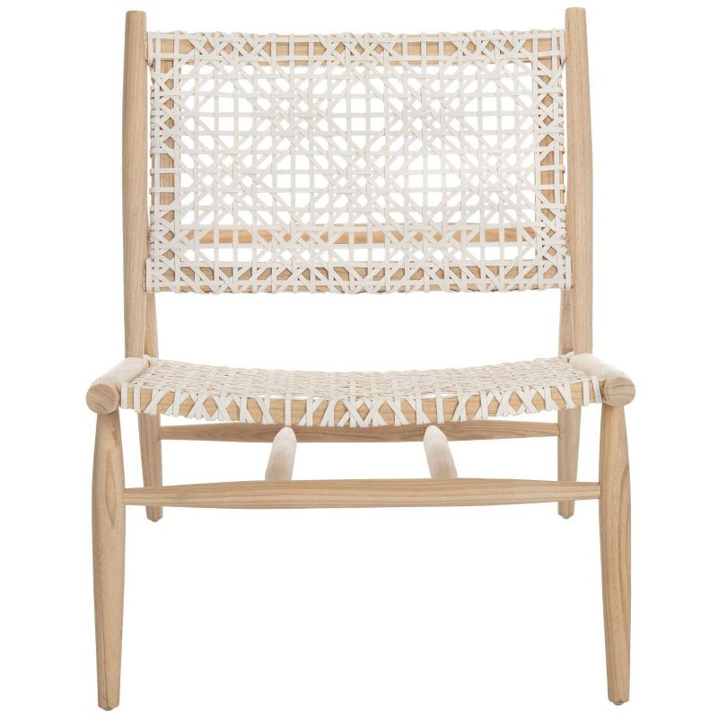 Bandelier Accent Chair - ACH1000 - Light Natural/White - Safavieh
