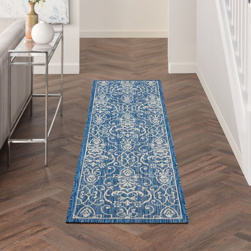Nourison Garden Party GRD04 Indoor/outdoor Area Rug - Denim 2'2" x 7'6"