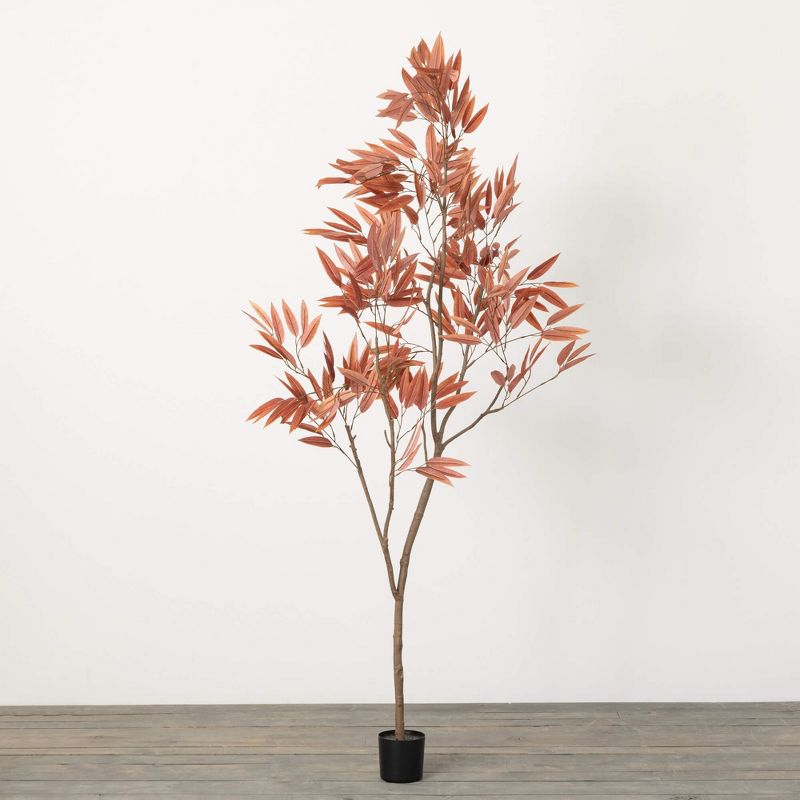 6'3"H Sullivans Colorful Mango Leaf Tree, Brown