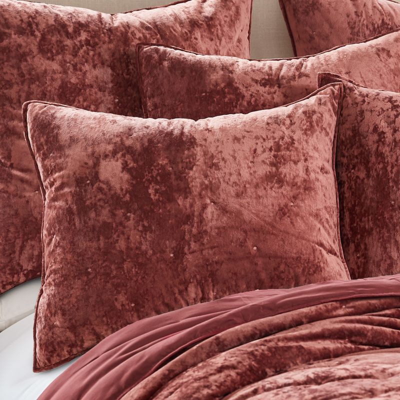 Abruzzi Velvet Red King Quilt - Birch Hill by Levtex Home
