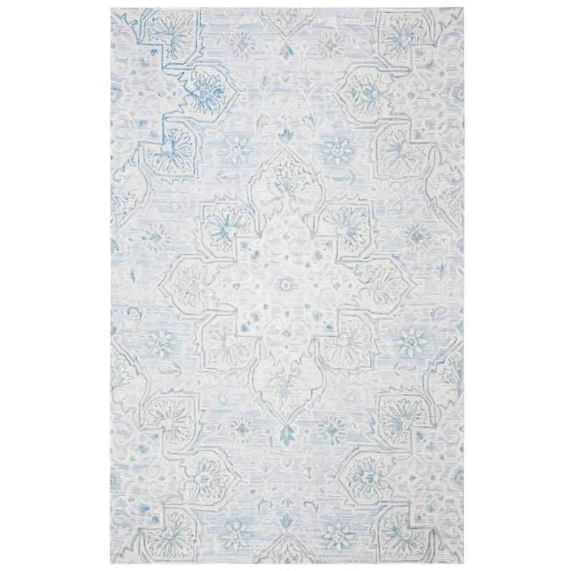 Abstract ABT958 Hand Tufted Area Rug - Grey/Beige - 4' X 6' - Safavieh.