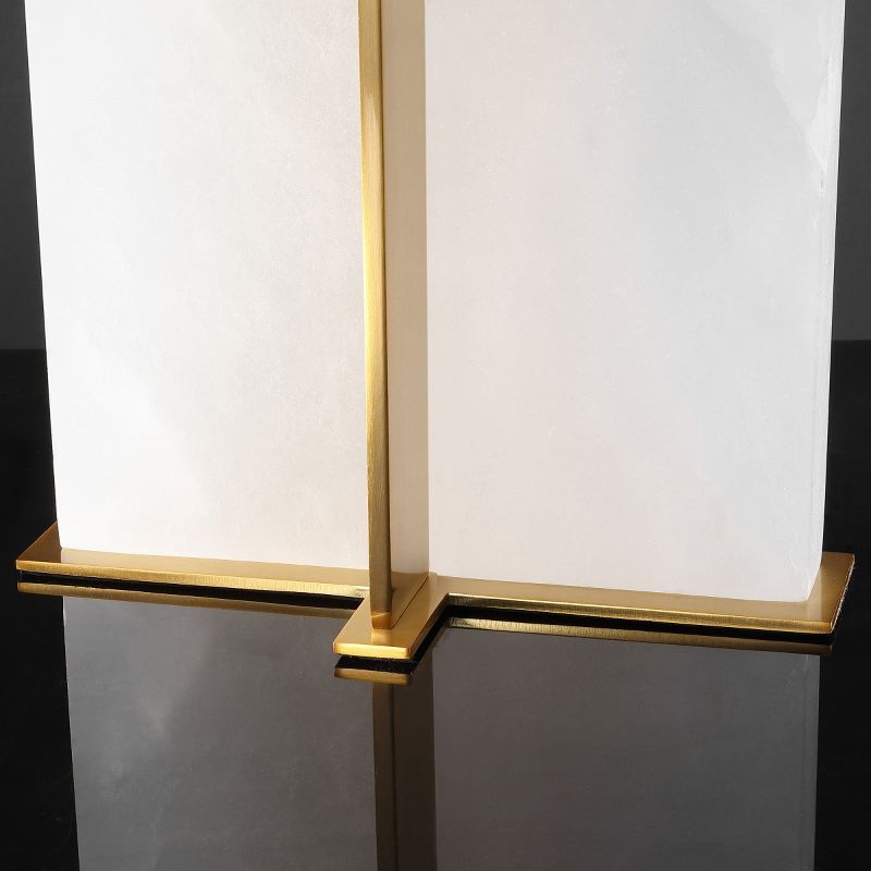 Natalee Marble Table Lamp - CTL1045 - Gold/White - Safavieh Couture