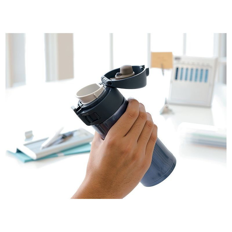 Zojirushi 16oz Stainless Steel Travel Mug SM-KHE48 - Black: Leakproof, Insulated, Flip-Top Lid, Hot & Cold Use