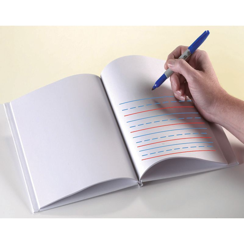 Ashley Productions Hardcover Blank Book Primary Lined, 6" x 8" Portrait, White, Pack of 12