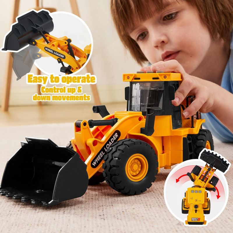 Joyfy Construction Toys for Boys Kids Toddlers, Excavator, Dump Truck and Loader Toy Trucks Construction Truck Toys Christmas Birthday Gifts for Boys
