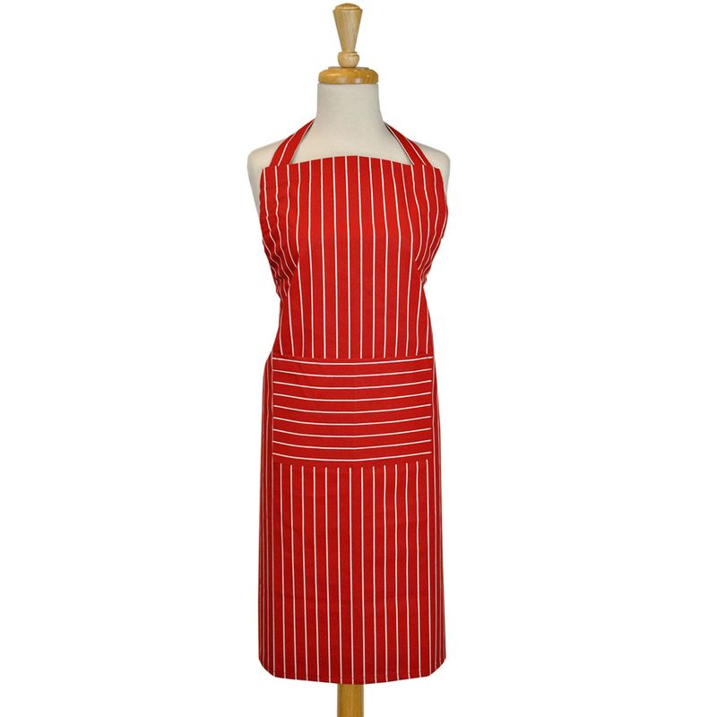 Design Imports  Stripe Chef Apron Tango Red