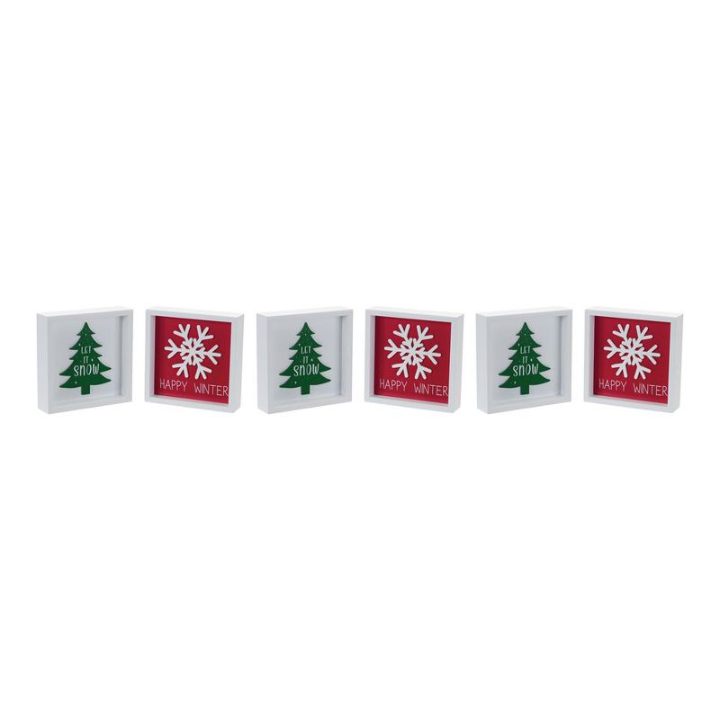 Melrose Holiday Sentiment Sign (Set of 6)