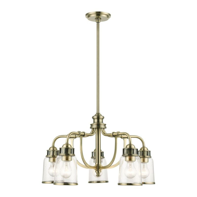 Livex Lighting Lawrenceville 5 - Light Chandelier in  Antique Brass