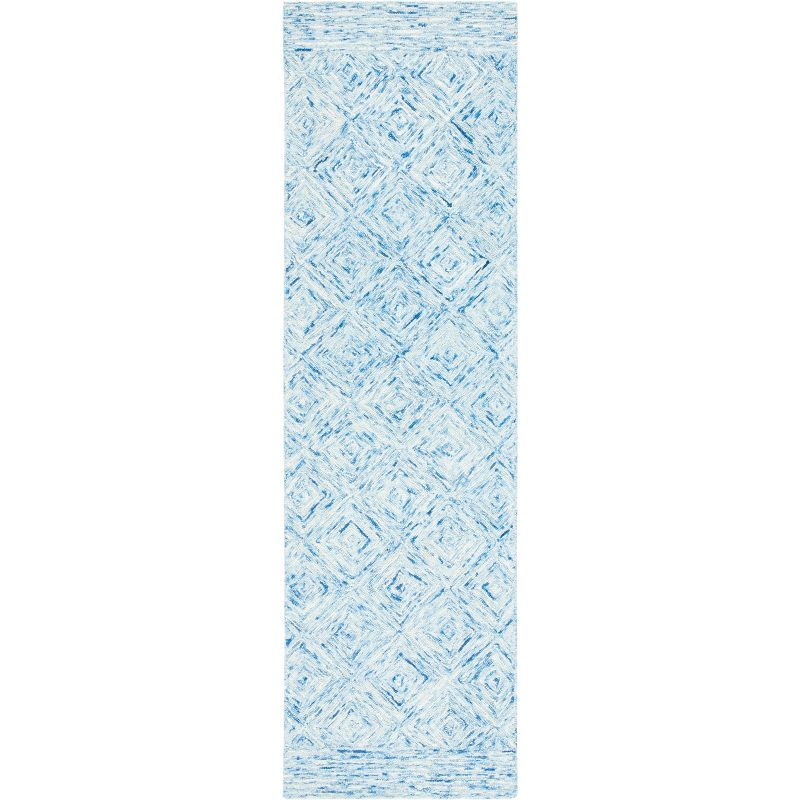 Ikat IKT704 Hand Tufted Runner Rug - Blue - 2'3"x8' - Safavieh.