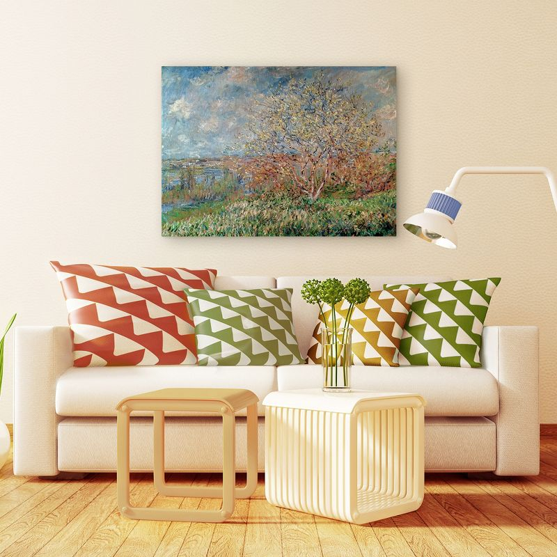 Trademark Fine Art - 18"x24" Claude Monet 'Spring 1880' Canvas Art