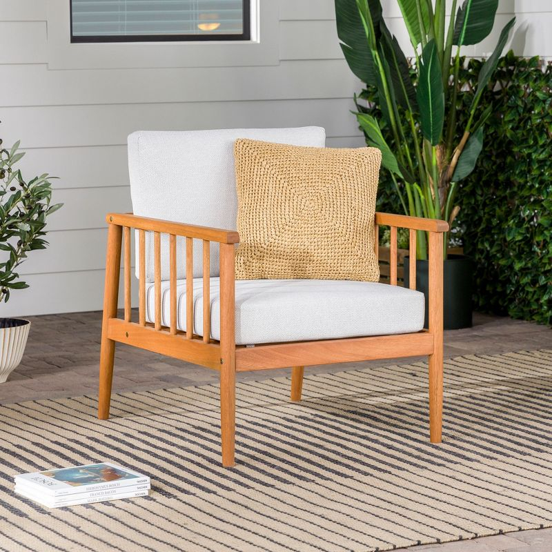 Osparple Contemporary Outdoor Patio Chairs Patio Accent Chair Lounge Chair for Living Room, Sunroom, or Patio Relaxation, Brown