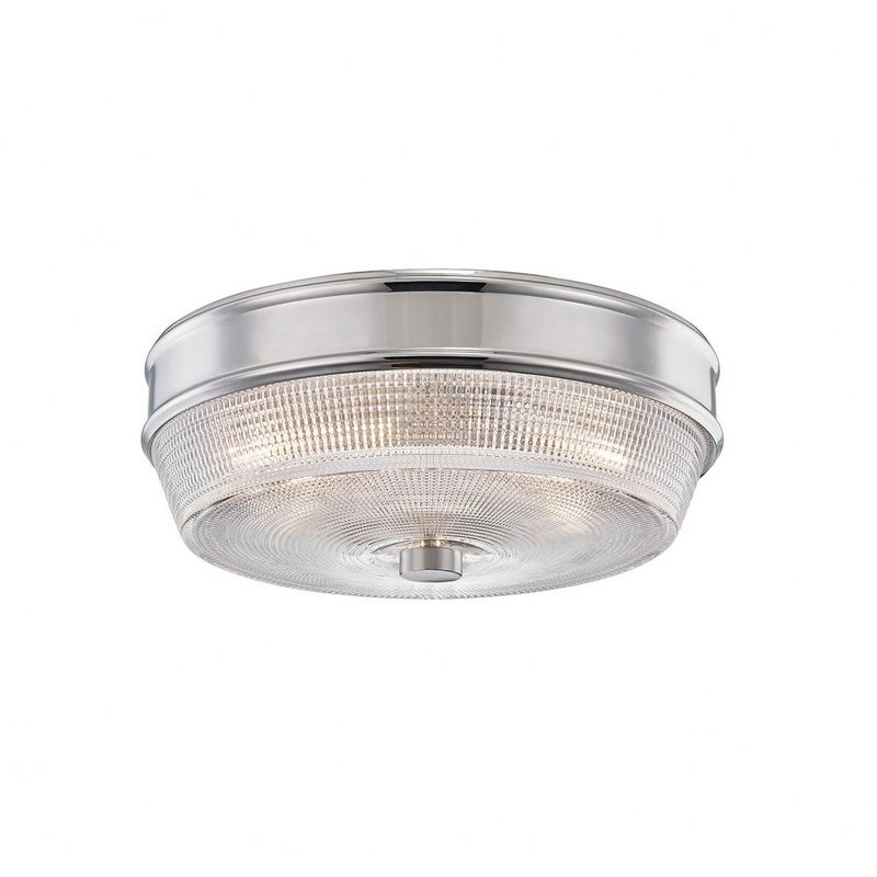 Mitzi Lacey 2 - Light Flush Mount in  Polished Nickel Clear Glass Shade  Shade