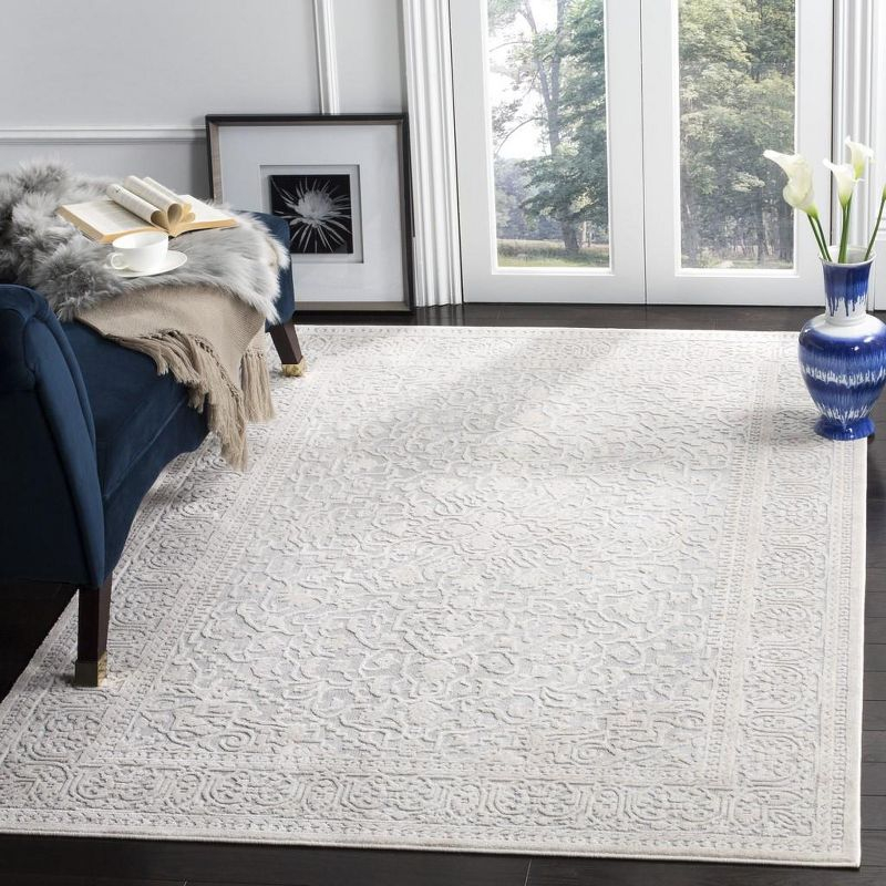 Reflection RFT670 Power Loomed Indoor Area Rug - Light Grey/Cream - 4'x6' - Safavieh.