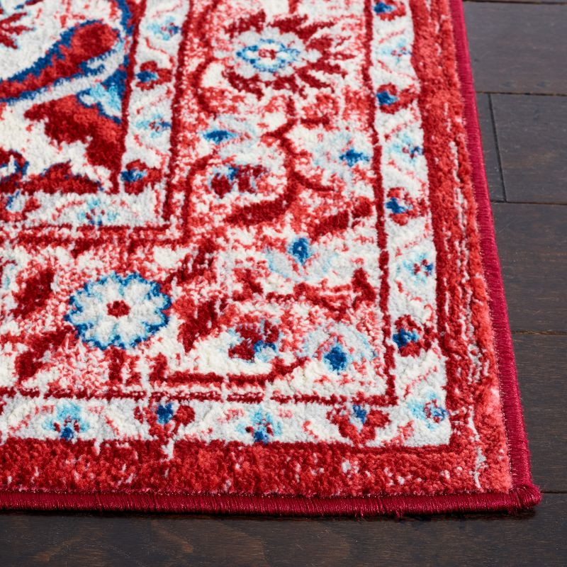 Brentwood BNT853 Power Loomed Indoor Area Rug - Blue/Red - 6'7"x6'7" - Safavieh