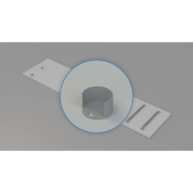 Denmark 2 Door and 2 Drawer Wardrobe White - Polifurniture: Modern Clothing Armoire with Fixed Hanging Rod