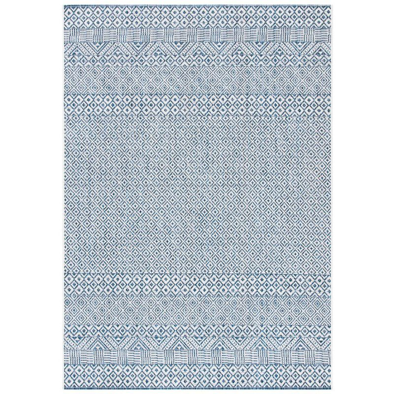 Courtyard CY8235 Power Loomed Indoor and Outdoor Area Rug - Blue/Navy - 6'7"x9'6" - Safavieh