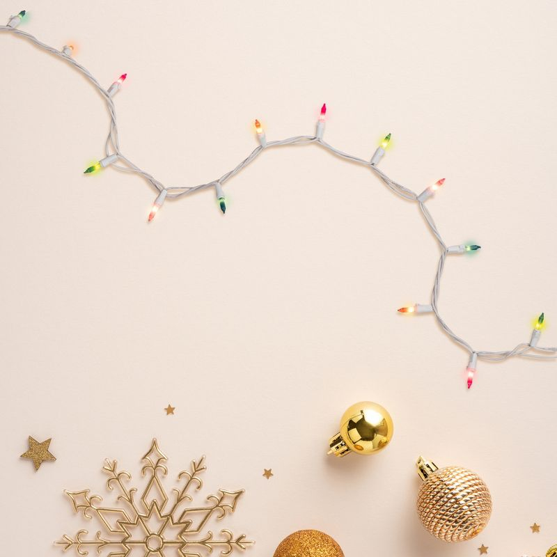 Northlight Pastel Mini Christmas Light Set - Multi-Color - 10' White Wire - 50ct