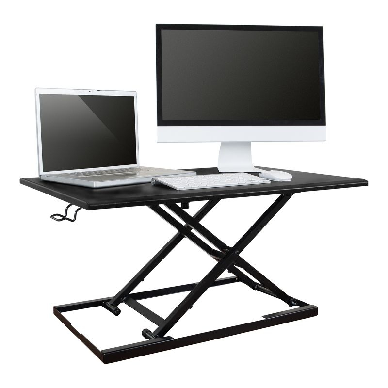Stand Up Desk Store AirRise Adjustable Height Standing Desk Converter Monitor Stand (Black, 29")