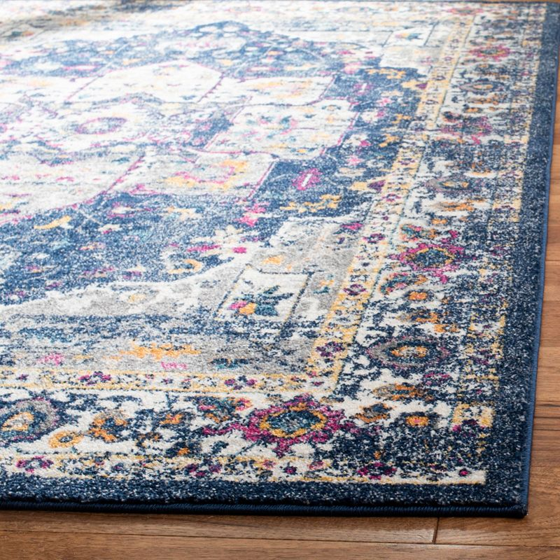 Evoke EVK275 Power Loomed Indoor Area Rug - Navy/Grey - 4'x6' - Safavieh