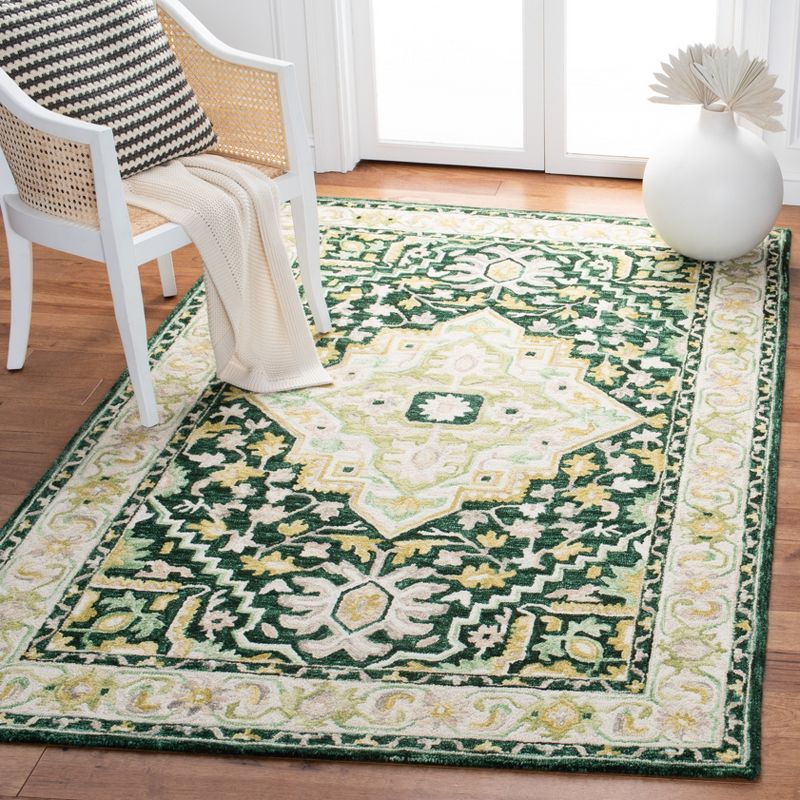 Aspen APN705 Hand Tufted Area Rug - Green/Ivory - 5'x8' - Safavieh.