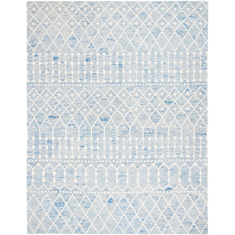 Blossom BLM115 Hand Tufted Area Rug - Blue/Ivory - 8'x10' - Safavieh.