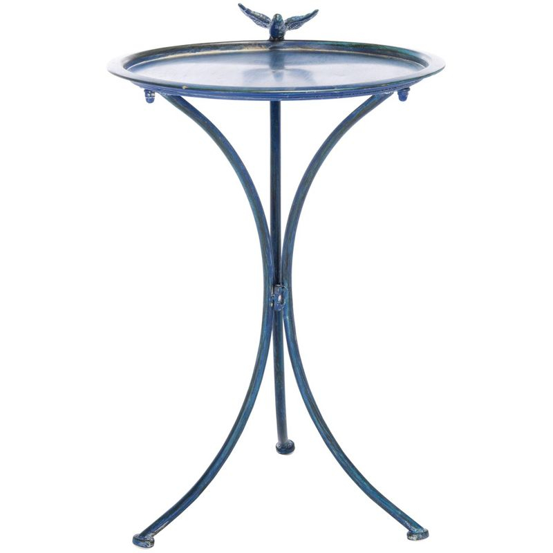 Kensi Outdoor Bird Bath - Antique Blue - Safavieh