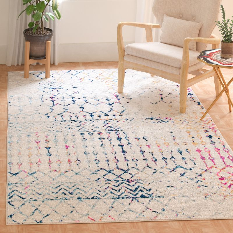 Tulum TUL270 Power Loomed Area Rug - Ivory/Blue - 3'x3' - Safavieh.