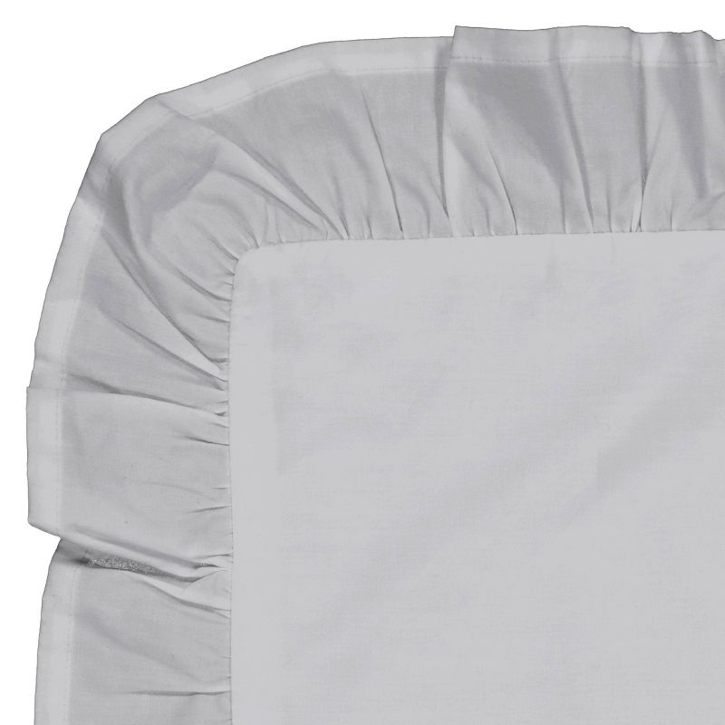 Vue Queen 3pc Rona Duvet Cover & Sham Set Gray: Cotton Bedding Set, 200 Thread Count, Machine Washable