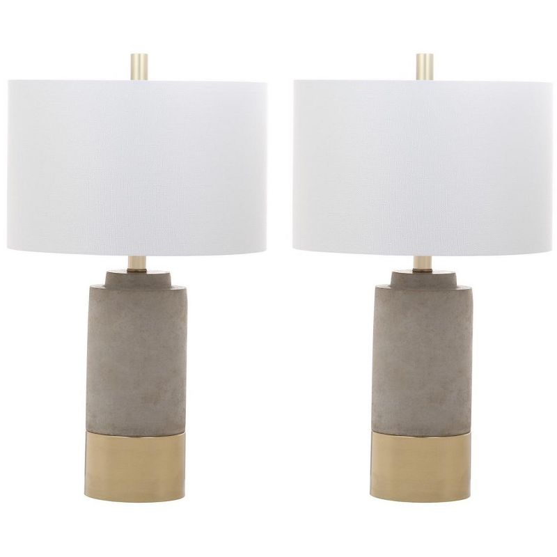 Brown Table Lamp (Set of 2) - 24 Inch Height - LIT4451 - Grey/Gold - Safavieh