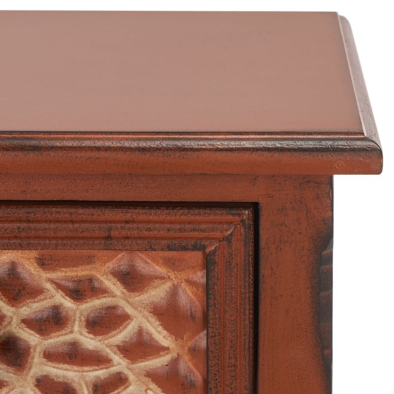 Ernest End Table - AMH4080A - Dark Brown - Safavieh Couture
