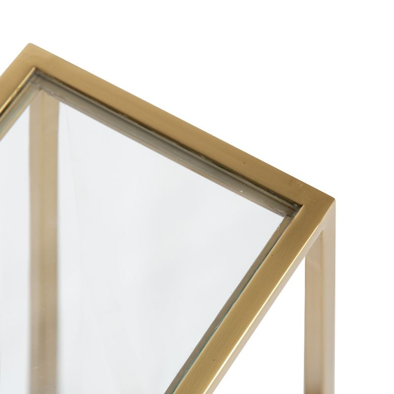 Kate and Laurel Jaspur Square Metal Drink Table, 7x7x21, Gold