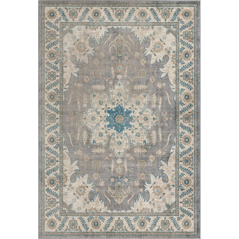 Unique Loom 7' 1 x 10' 0 Gray Salzburg Altstadt Area Rug