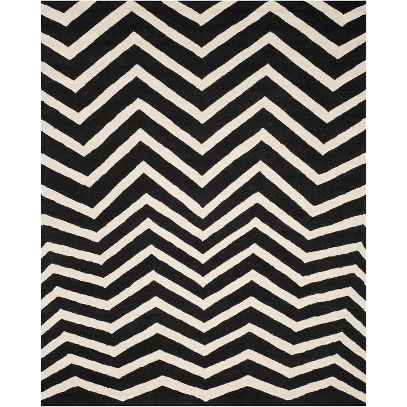 Cambridge CAM714 Tufted Indoor Accent Rug - Black/Ivory - 3'x5' - Safavieh