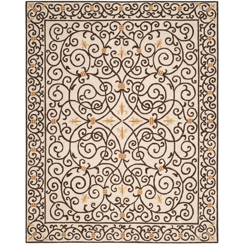 Chelsea HK11 Handmade Area Rug - 8'x10' - Ivory/Dark Brown - Safavieh
