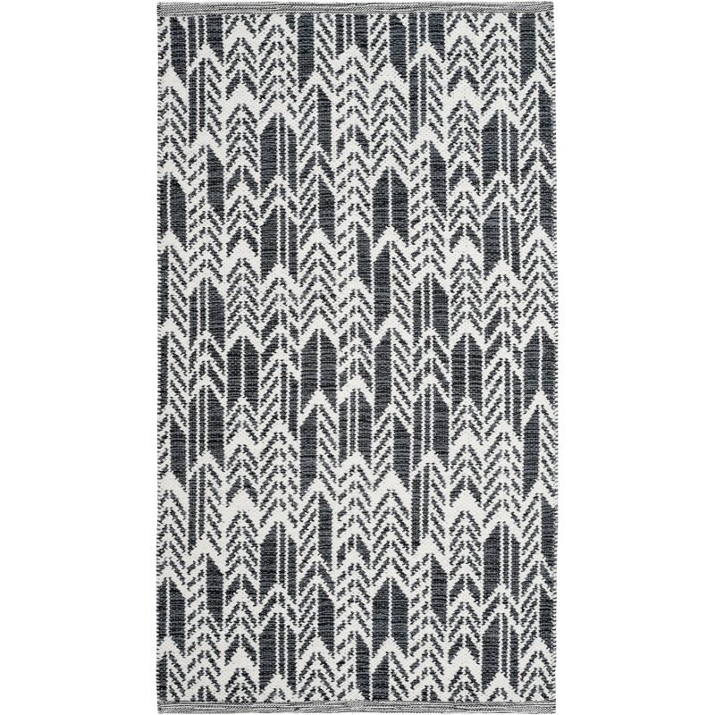 Montauk MTK609 Hand Woven Indoor Accent Rug - Black/Ivory - 2'3"x3'9" - Safavieh