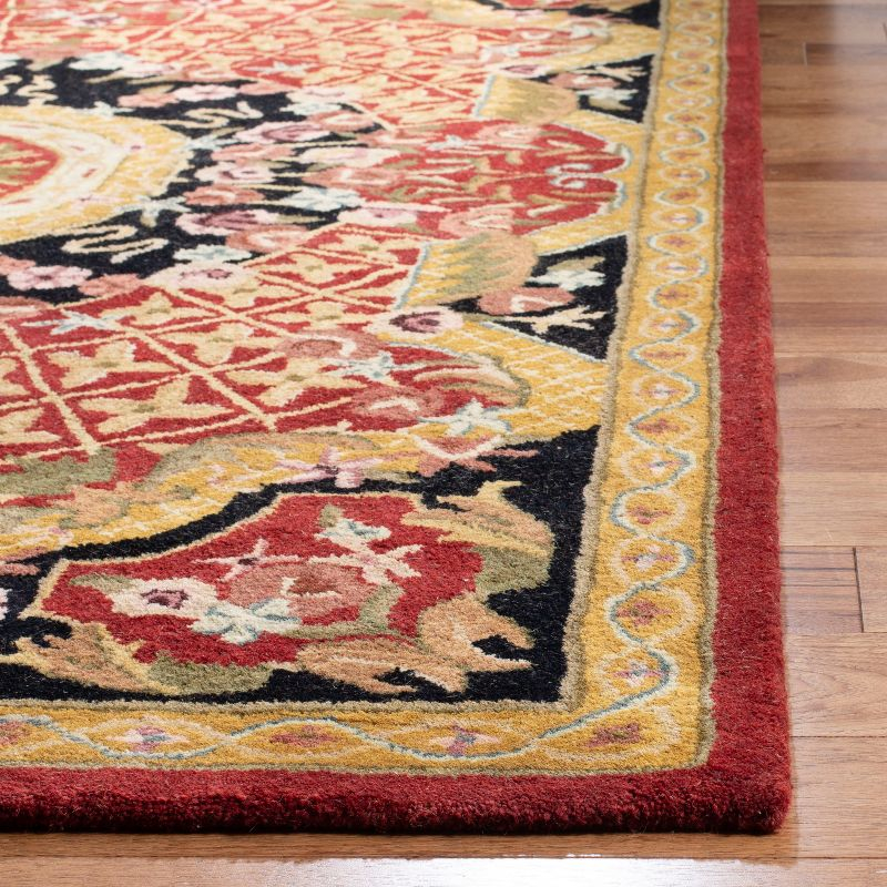 Classic CL304 Hand Tufted Runner Rug - Burgundy/Black - 2'3"x10' - Safavieh.
