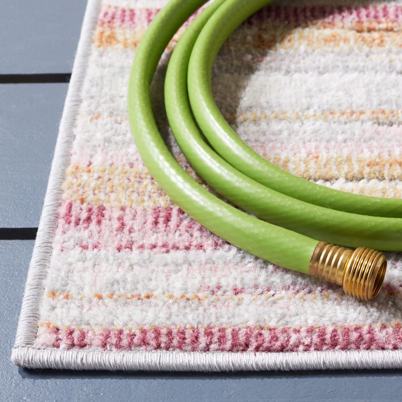 Cabana CBN502 Power Loomed Indoor/Outdoor Area Rug - Rust/Ivory - 5'3"x7'6" - Safavieh