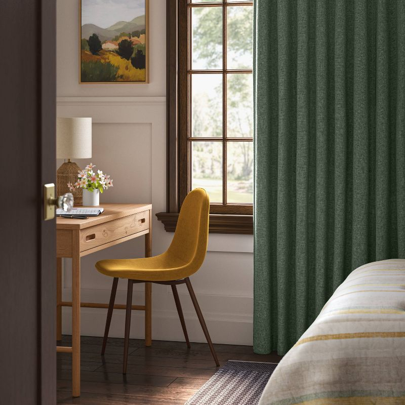 50"x84" Blackout Aruba Window Curtain Panel Fern Green - Threshold™: Recycled Polyester, Solid Drapes, OEKO-TEX Certified