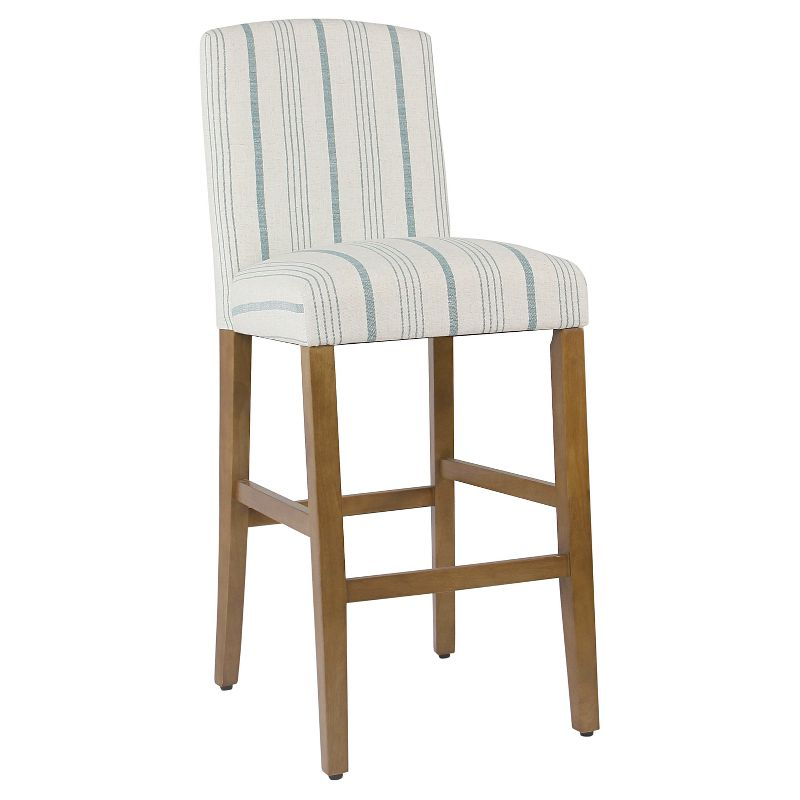 Classic Parsons High Back Barstool Blue - HomePop: Upholstered, Padded, Wood Legs, 250lb Capacity