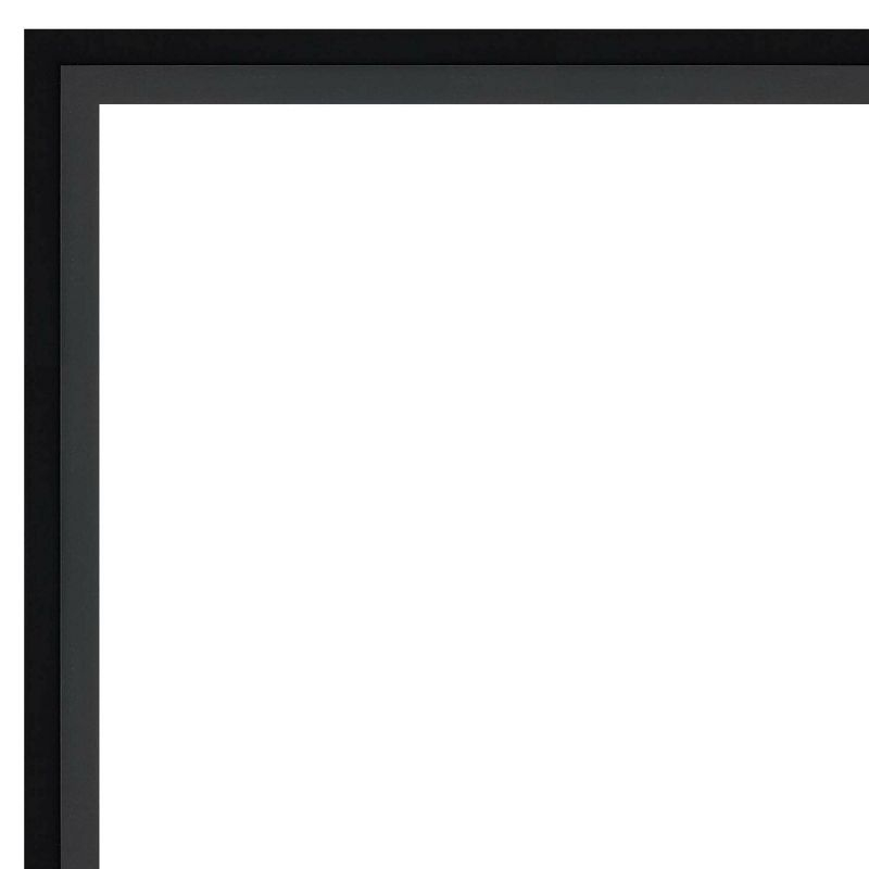 Amanti Art 37" x 25" Lucie Framed Bathroom Vanity Wall Mirror Black : Modern Rectangle, No Assembly Required