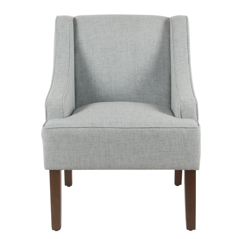 Classic Swoop Arm Accent Chair Light Blue - HomePop: Upholstered Polyester, Foam-Filled, Plywood Frame