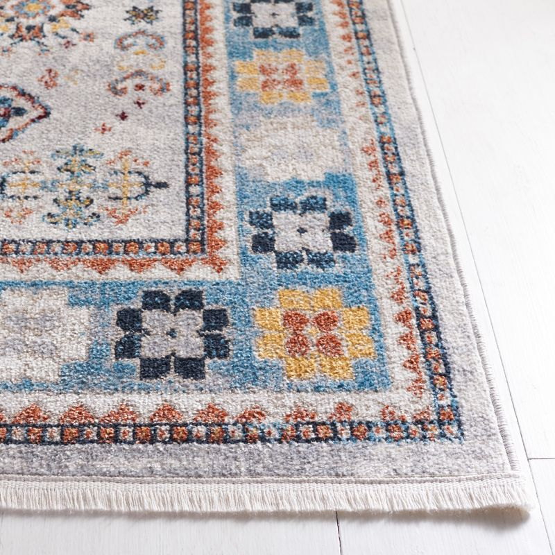 Bayside BAY106 Power Loomed Area Rug - Gray/Blue - 5'3"x7'6" - Safavieh.