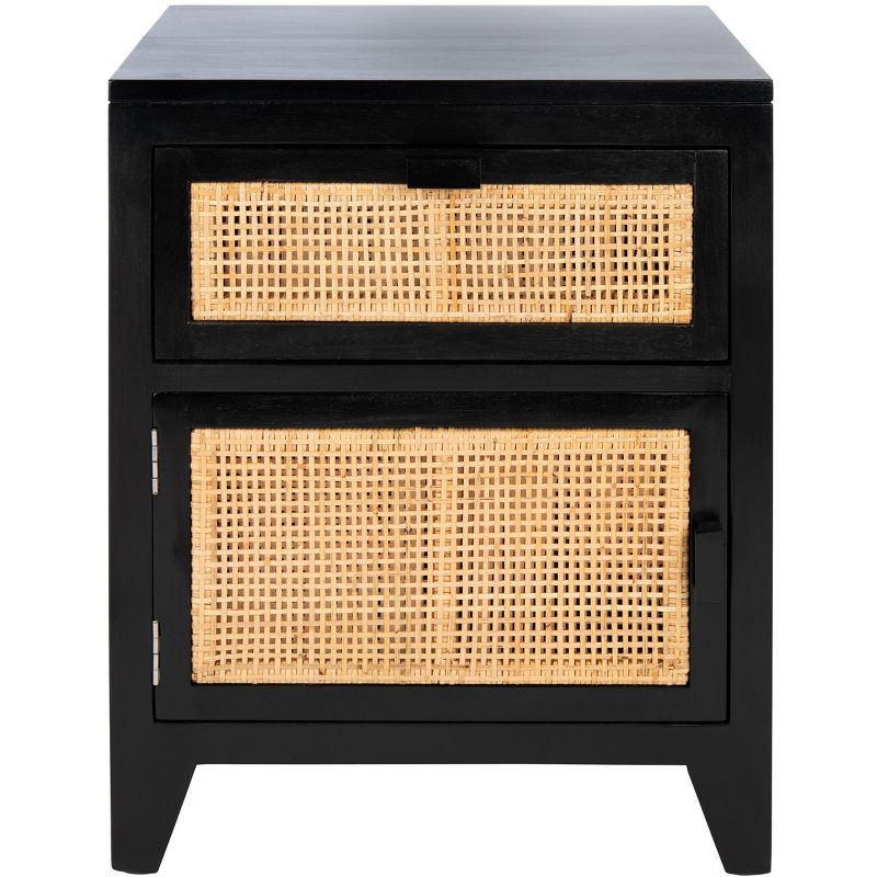 Miya 1 Drawer Nightstand - NST5012 - Black/Natural - Safavieh