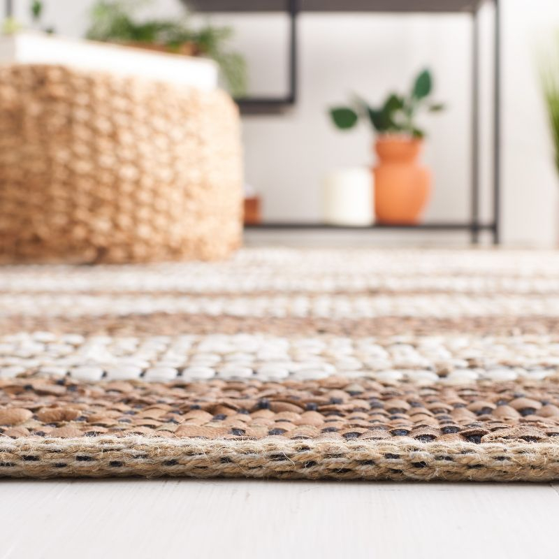 Vintage Leather VTL204 Hand Woven Area Rug - Light Brown/Ivory - 3'x5' - Safavieh.