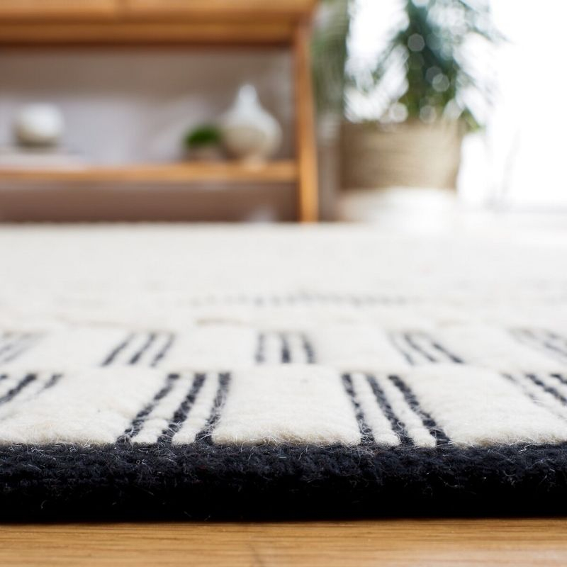 Natura NAT853 Hand Woven Area Rug - Ivory/Black - 8'x10' - Safavieh.