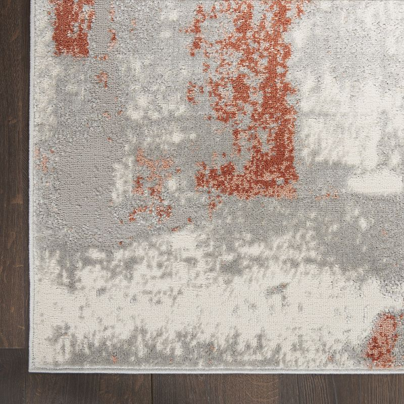 Nourison Elation Ultra Modern Indoor Rug Grey Brick 2'3" x 7'6"
